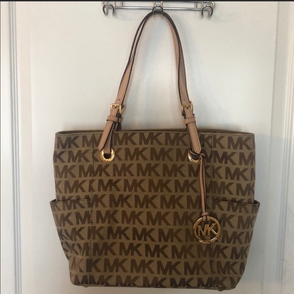 Michael Kors brown and beige purse